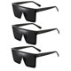 thumbnail image 1 of Gafas de sol cuadradas oversized negras Dollger para mujer y hombre, 1 of 8