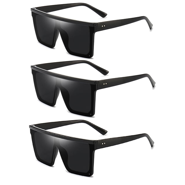 Gafas de sol cuadradas oversized negras Dollger para mujer y hombre