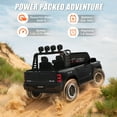 thumbnail image 4 of iYofe RAM 24V Kids Ride on Truck Cars for Boys Girls, Battery Powered Ride on Toys with All-Terrain Wheel, Bluetooth, MP3, Electric Car for Kids Toddler with Remote Control, Black, 4 of 9