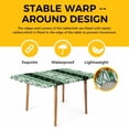thumbnail image 4 of Green Black Southwest Table Cloths for 3 Foot Rectangle Tables, Farmhouse Aztec Boho Ethnic Art Patio Waterproof Elastic Fitted Tablecloths, Washable Rectangular Table Cover for Camping, 4 of 8