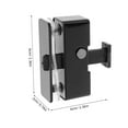 thumbnail image 2 of HEALEEP Black Door Security Latch Door Lock Latch Rubber Coating 1Pack, 2 of 8