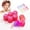 Multicolor, variant on xnicx Jumbo Hair Rollers Curlers,28pcs Set Heatless Velcro Rollers includes 18 Rollers with 10 Clips to Sleep in for Long,Short Hair,Large Self Grip Hair Rollers(60mm、48mm、36mm)Pink Hair Bangs Volume