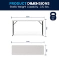 thumbnail image 4 of Emma + Oliver 5-Foot Rectangle Granite White Plastic Folding Training / Seminar Table, 4 of 9