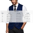 thumbnail image 3 of MXALUOB Men's Suit Vests V Neck Button Front Dress Vest Slim Fit Notched Lapel Formal Waistcoat with Pockets for Business Wedding, 3 of 4