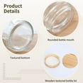 thumbnail image 3 of 32PCS 5 ml/0.17 oz Clear Glass Cosmetic Jars with Natural Wood Grain Lids, Small Refillable Travel Cream Containers, Empty Sample Bottles for Lotions, Eye Cream, Balms, DIY Beauty, 3 of 5