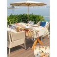 thumbnail image 4 of Outdoor Tablecloth with Umbrella Hole and Zipper, Fall Pumpkins Rectangle Table Cloth 60x120 Inch Waterproof Tablecloth, Thanksgiving Country Flower Leaf Orange Picnic Table Cover for Patio Camping, 4 of 7