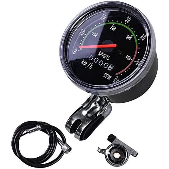 MakeTheOne Old School Style Bike Speedometer Analog Odometer Classic Style for 24?-27.5? Bicycle