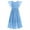 Light Blue, variant on IBTOM CASTLE Flower Girl Flowy Ruffle Chiffon Trim A-Line Dress for Kid Wedding Junior Bridesmaid Communion Party Pageant Maxi Belted Gown 13-14 Years Wine Red