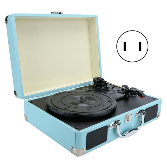 Vintage Suitcase Turntable,100‑240V Vinyl Record Player Vinyl Record Player Record Player High-Intensity Output