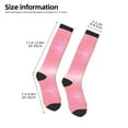 thumbnail image 5 of Fotbe Sparkly Pink Glitter print Women's Men's Novelty Crew Socks Cotton Socks Knee High Socks for Walking,Running,Nurses,Pregnancy, 5 of 9