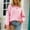 Pink, variant on Women's Fashion Sweater Coat Top Splicing Loose Long Sleeve Splicing Coat On Seasonal Black 6(M)