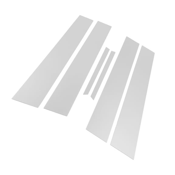 Unique Bargains 6 Pcs Door Pillar Window Trim for Toyota Mark X 130 2009-2019 Chrome Silver Tone