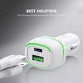thumbnail image 3 of Esoulk 36W PD 2-Port, USB-C & USB-A Fast Charge Car Charger for TCL 50 LE - White, 3 of 8