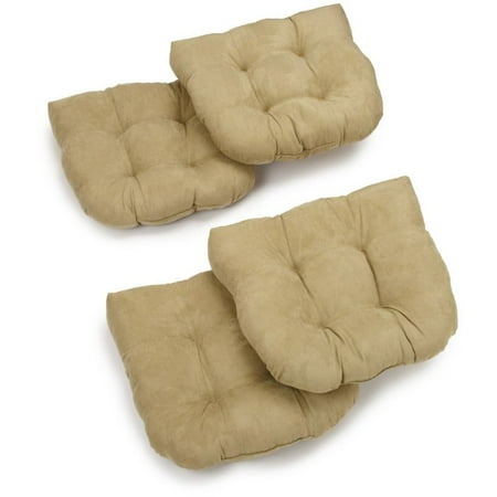 Blazing Needles U Shaped Chair Cushion Set Of 4 Black Walmart