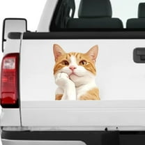 Cute Orange Car Decals - Window Stickers for Vehicles, Decorative, Scratch Cover, Easy to Apply