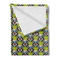 thumbnail image 2 of Cactus Soft Flannel Fleece Throw Blanket, Love Themed Geometric Background Diamond Pattern Rectangles with Plants in Pots, Cozy Plush for Indoor and Outdoor Use, 50" x 60", Multicolor, by Ambesonne, 2 of 5