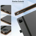 thumbnail image 7 of For iPad 6th 5th Gen Case/ iPad Air 1 2 Case, Auto Sleep Wake Kickstand Elastic Band Pencil Holder Front Pocket Business Case for Apple iPad 9.7" 2018/2017/ iPad Air 1 2 9.7", Grey, 7 of 7