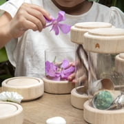Guidecraft Treasure Tubes Clear: Observation Stacking Acrylic Tubes with Transparent Window, Kids' Sensory Exploration Toy