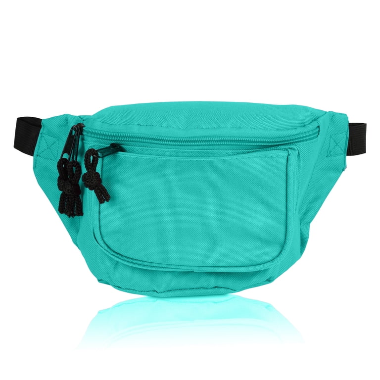 DALIX Women's 3-Pocket Fanny Pack Waist Belt, Blue photo 2