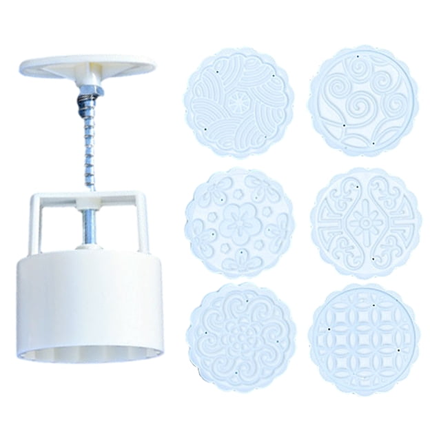 Molde de pastel de luna para galletas, prensa de galletas navideñas de ESPESOR AJUSTABLE, molde decorativo para pastel con cuchillo, prensa manual artesanal