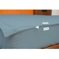 thumbnail image 3 of Zip On Fitted Sheet - Includes 1 Fitted Base + 3 Top Zip Sheet - Easy to Change, Won’t Pop Off Full Sheet- 600 TC Cotton Fitted Sheet- 12” Deep Pocket Full Size- LIght Blue, 3 of 8