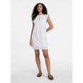 thumbnail image 4 of Time and Tru Women's Cotton Eyelet Mini Dress with Flutter Sleeves, Sizes XS-XXXL, 4 of 6