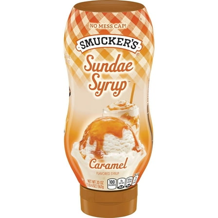 2 pack Smucker's Sundae Syrup Caramel Flavored Syrup, 20 Ounces
