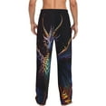 thumbnail image 2 of Bixox Men's Rainbow Wings Majestic Dragon Patterned Pajama Pants with Pockets Lounge Clothes for Home, 2 of 5