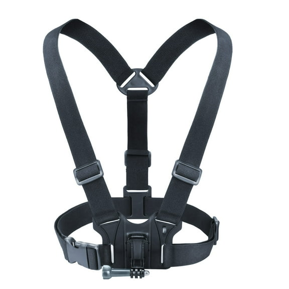Action Cam Adjustable Chest Mount Harness with Elastic Stretch-Fit Straps by USA Gear