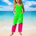 thumbnail image 5 of BOOMNY Girls Jumpsuits Ice Cream Graphic Sleeveless Spaghetti Strap Romper for Kids Soft Jumpsuit With Pockets, 5 of 6