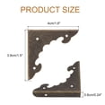 thumbnail image 2 of Uxcell 30pcs Vintage Corner Protector 1.6"x1.5"x0.2" for Table Box, Bronze, 2 of 5