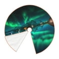 thumbnail image 2 of Kdxio Northern Lights Print Christmas Tree Skirt Christmas Xmas Tree Skirts Mat for New Year Holiday Christmas Party Decorations-48", 2 of 7