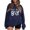 Navy, variant on longantii Women's Crewneck Sweatshirts Long Sleeve Game Day Unisex Tops Modern Fit Graphic Pullover Cozy Spring Fall Lounge Outfit Blue L
