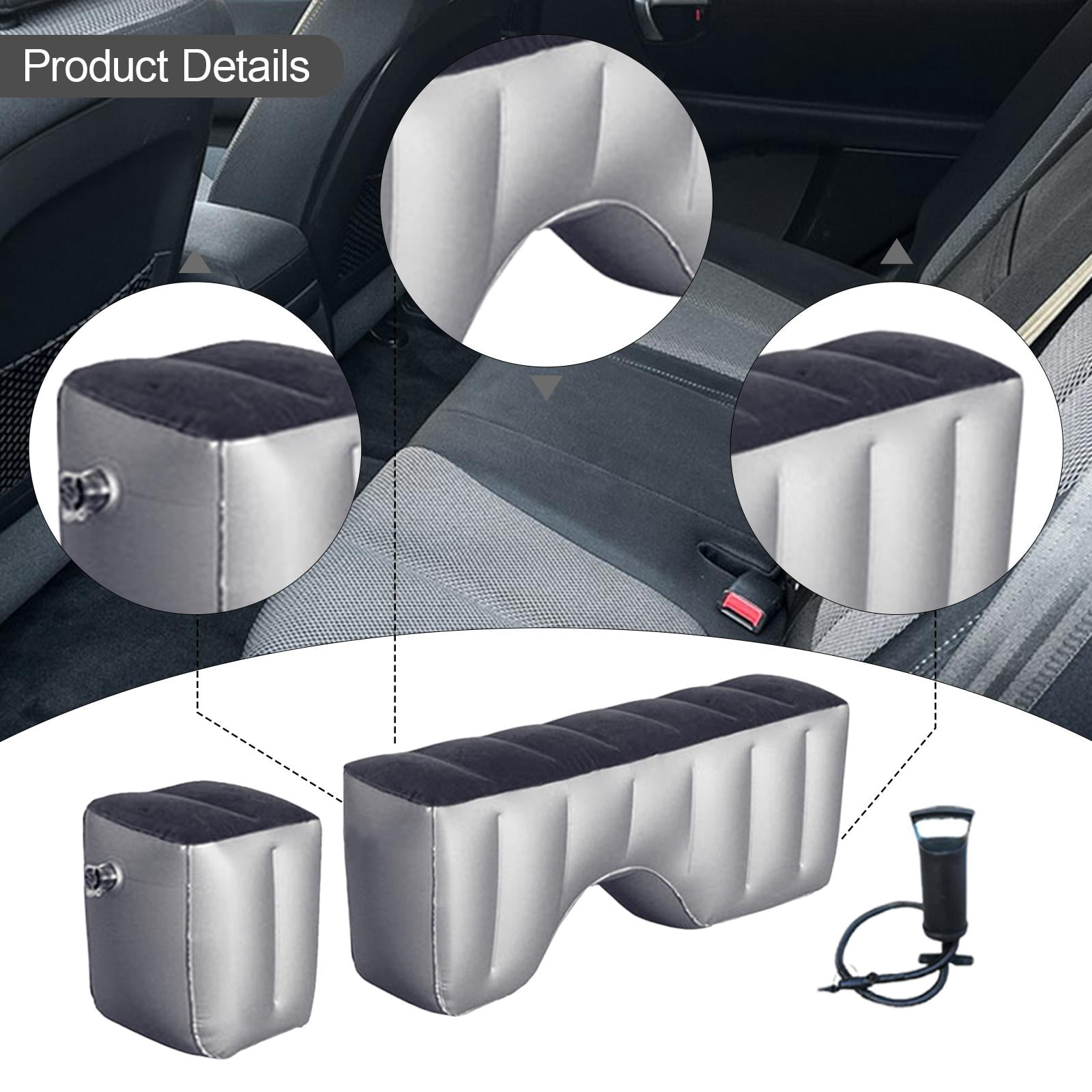 CarpNettore 2 Pieces Car Air Mattress Back Seat Gap Pads with Pump Mattress Air Bed Cushions Concave