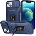 thumbnail image 1 of Funda para GANGXUN iPhone 14 Plus - Soporte metálico, Función magnética, Azul, 1 of 5
