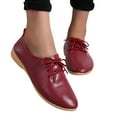 thumbnail image 4 of Mortilo Fashion Womens Breathable Lace Up Shoes Flats Casual Shoes PU casual shoes for Women, 4 of 6