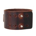 thumbnail image 1 of Brazalete Con Hebilla De Cinturón Ancho Para Hombre Lentejuelas Aleación PU De Cuero Muñeca Brazalete 1 Pieza marrón Zulema Pulsera de hebilla de cinturón, 1 of 5
