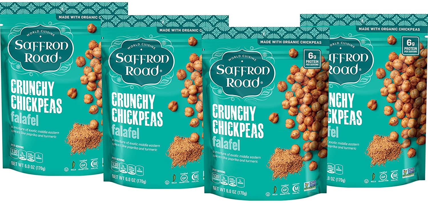 Saffron Road Organic Crunchy Chickpeas, NonGMO, GlutenFree, Halal
