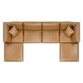 thumbnail image 3 of Sectional Sofa Set, Faux Vegan Leather, Tan, Modern Contemporary Urban Design, Living Lounge Room Hotel Lobby Hospitality, 3 of 10