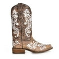 thumbnail image 3 of CORRAL Adult Female Glow Collection Brown/White Embroidery Western Boots, Size: 9, Width: M, 3 of 5