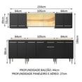 thumbnail image 3 of Cocina Integral 233cm Marrón/Negro Emilly Fire Madesa 03, 3 of 5