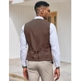 thumbnail image 3 of COOFANDY Men's V-Neck Sleeveless Business Suit Vests Slim Fit Wedding Waistcoat, 3 of 6