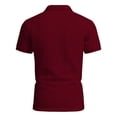 thumbnail image 4 of KIHOUT Men's Vertical Fine Rib Knit Short Sleeve Polo Shirt, Two Button Slim Fit Breathable Solid Acrylic Casual Top, 4 of 8