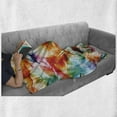 thumbnail image 6 of Colorful Soft Flannel Fleece Throw Blanket, Psychedelic Blurry Mix of Feathers Pure Energy of Love and Life Wing Art, Cozy Plush for Indoor and Outdoor Use, 60" x 80", Multicolor, by Ambesonne, 6 of 6
