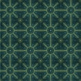 thumbnail image 1 of Ahgly Company Indoor Square Patterned Deep Teal Green Area Rugs, 4' Square, 1 of 1