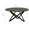 thumbnail image 5 of 36 Inch Modern Round Coffee Table with Star Crossed Legs, Gray, Black, 5 of 5