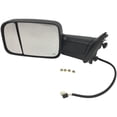 thumbnail image 3 of Left Driver Side Black Textured Power Tow Mirror (Manual Flip-Up, Heated, Puddle Light, Turn Signal, Temperature Sensor) - Compatible with 2013 - 2017 Ram 1500 2014 2015 2016, 3 of 3