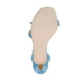 thumbnail image 3 of XYD Women's Pearl Kitten Heel Open Toe Sandals Silk Satin Rhinestone Bridal Prom Wedding Shoes Size 13 Blue, 3 of 6