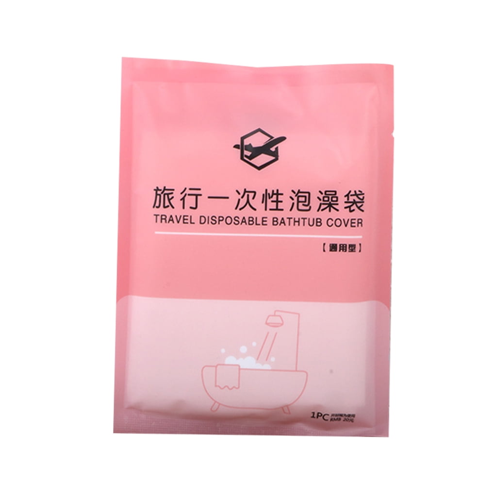 Tssuoun Household Bathtub Liner Travel Plastic Bathtub Hotel Salon Bathtub Liner Plastic Film 120x260cm
