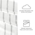 thumbnail image 5 of Noble Linens 4 Piece Pattern Microfiber Bed Sheets Set, Light Gray Distressed Line, King, 5 of 11